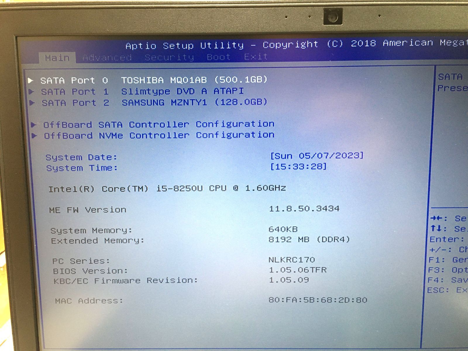 Y81☆FRONTIER NLKR 第8世代Core i5 m.2 SSD+高容量HDD、内蔵Webカメラ