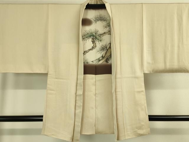 平和屋本店■極上 男性 国際的伝統工芸作家 十二代・藤林徳扇 苑寿 色無地 アンサンブル 着物：浅黄色 羽織：薄練色 逸品 未使用 DZAA1606kh4 平和屋本店□極上 男性 国際的伝統工芸作家 十二代・藤林徳扇 苑寿 色