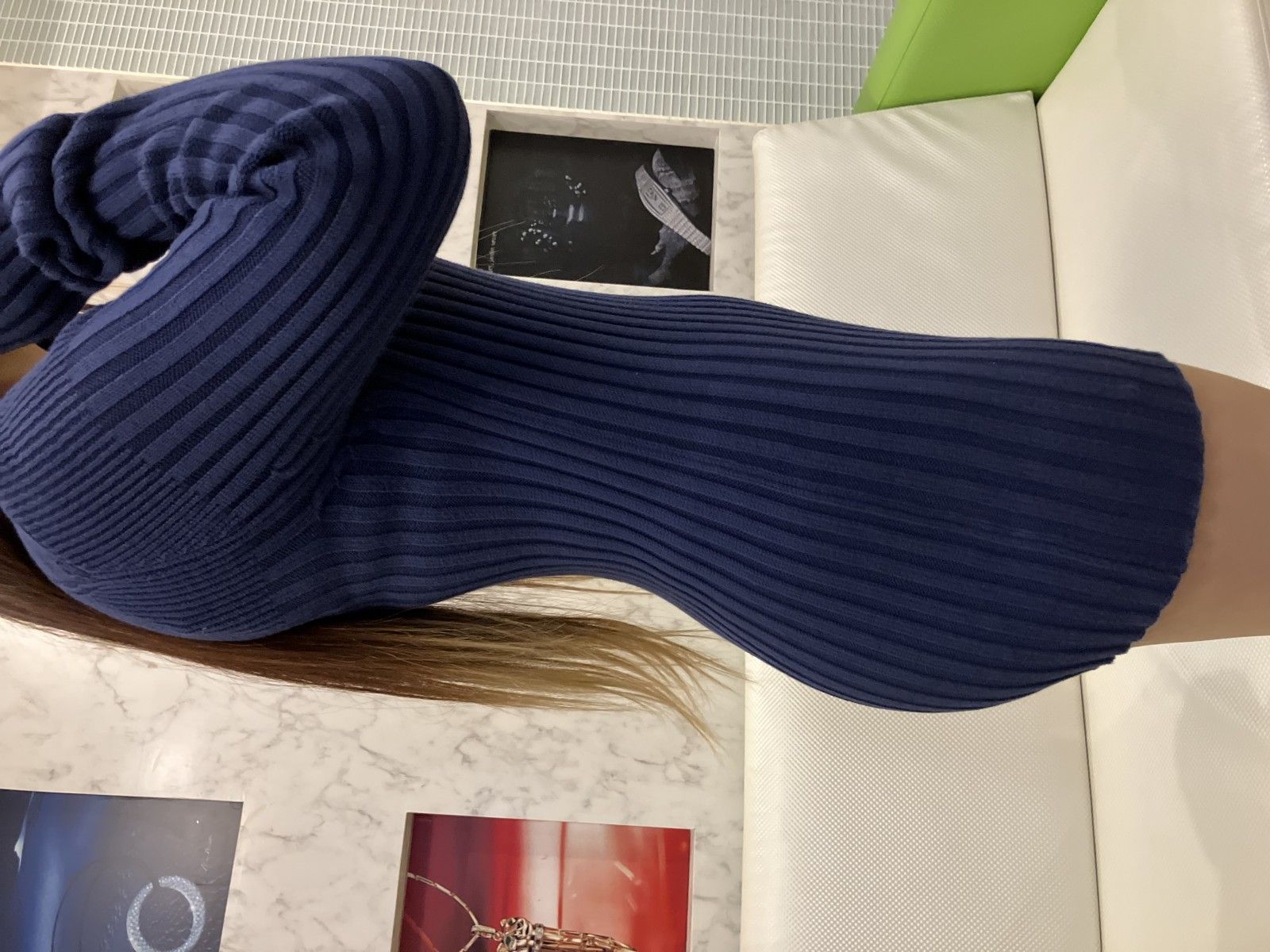 フォロー割5% ARMANI エンポリオアルマーニ ニット ワンピース ミニ 丈 