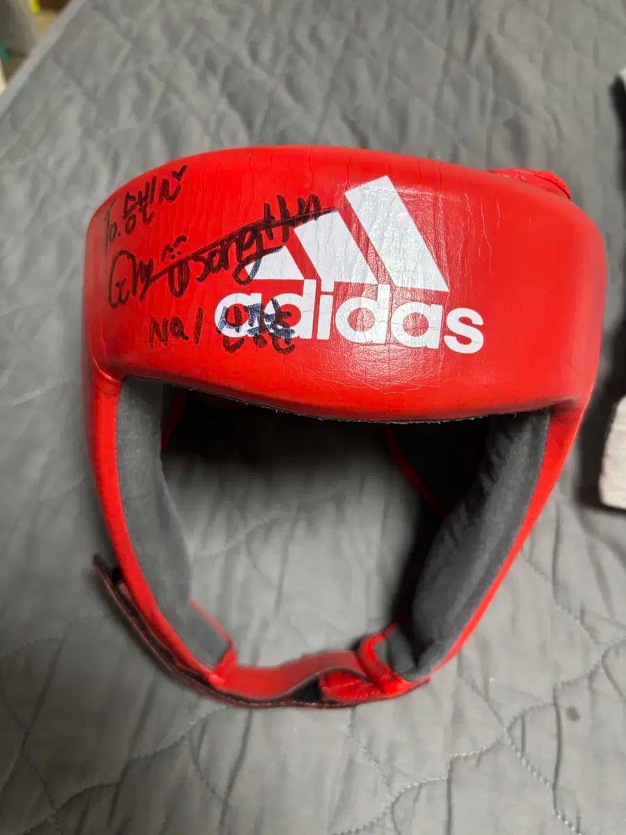 adidas アディダス 相葉 ヘッドギア シン ジョンフン 함상명 サイン入り