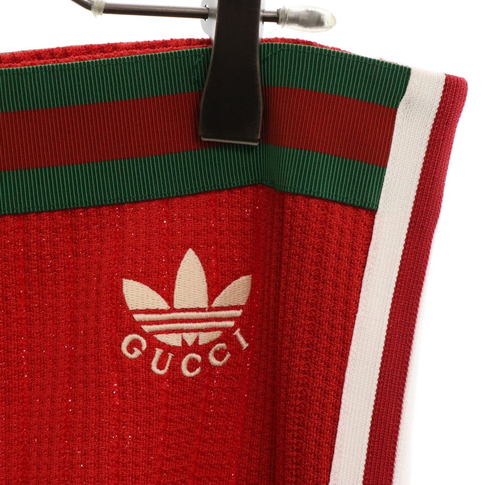 GUCCI グッチ 22AW × Jersey Sweatpants アディダス サイドライン ロゴ刺繍 ロングパンツ ジャージ レッド 700501 XJEJT GUCCI (グッチ) 22AW ×ADIDAS Jersey Sweatpants アディダス サイド