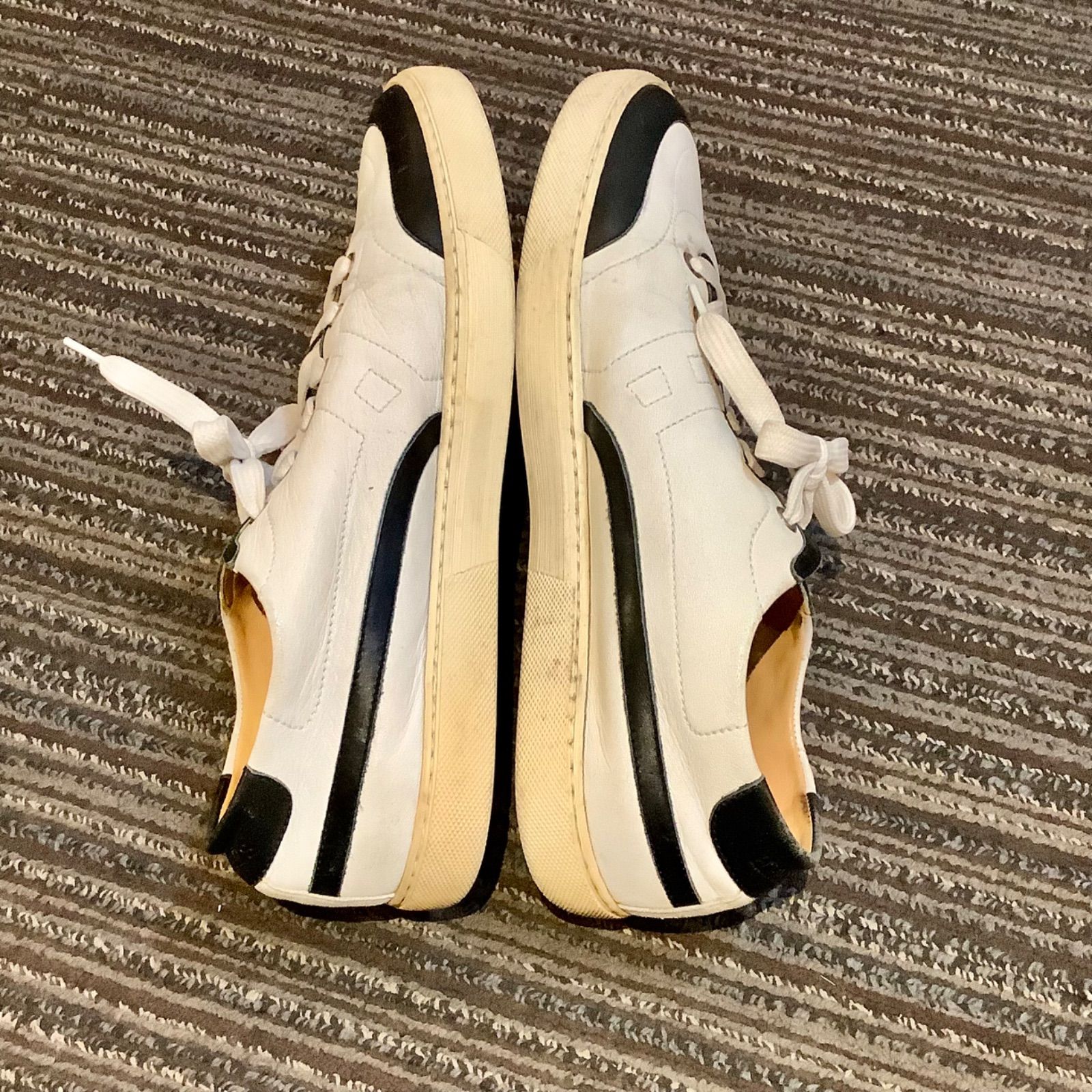 HERMES エルメス H ステッチ レザー ローカット スニーカー シューズ