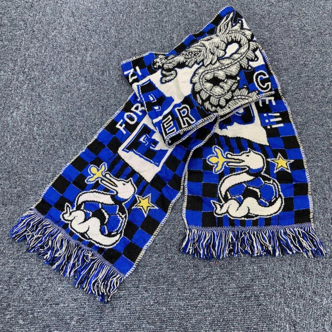 サッカーマフラー クラブチーム インテル 古着 アクセントカラー 青