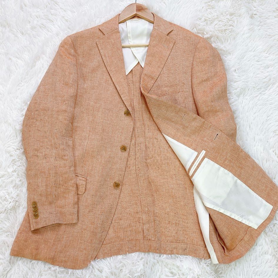 美品】Lini L homme リニエルオム テーラードジャケット リネン100％ L