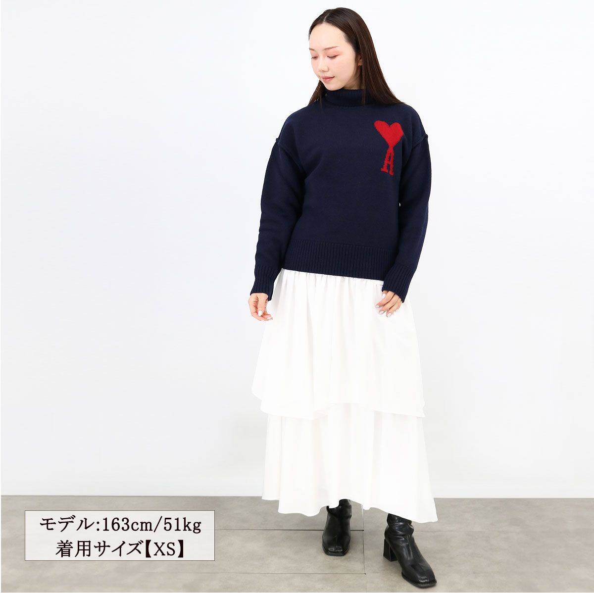 AMI PARIS アミパリス UKS406.018 Ami De Coeur ウール セーター 