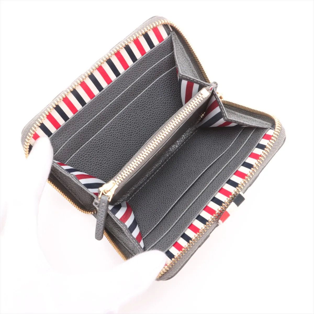 新品同様 トムブラウン レザー コインケース ウォレット ラウンド  