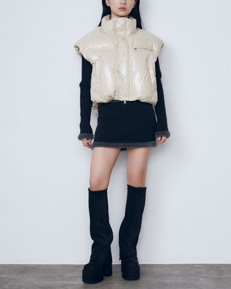 コンパクトパッファーダウンベスト