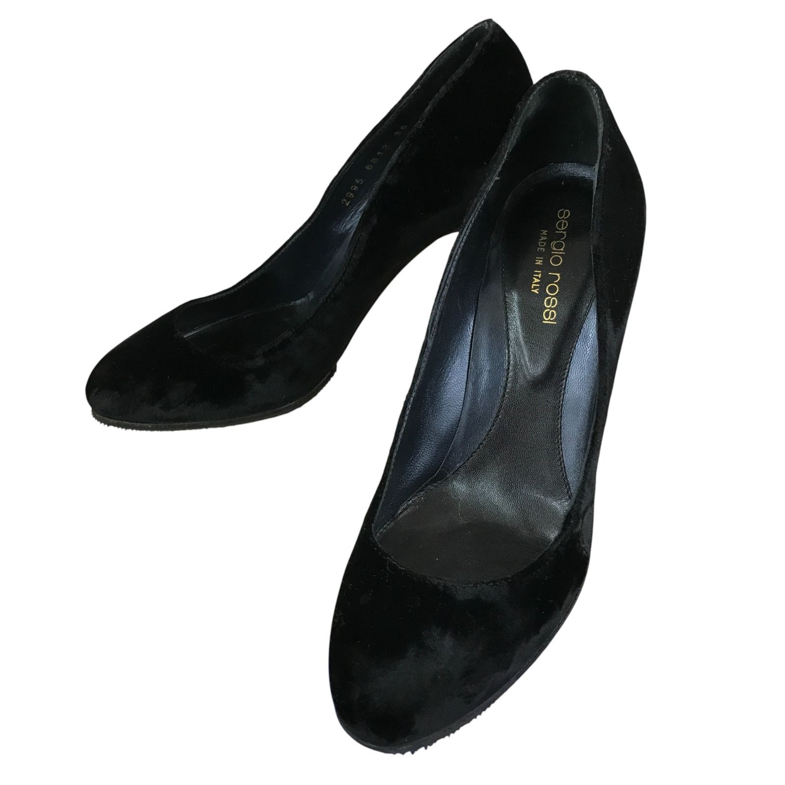 Z1465 セルジオロッシSergioRossi 黒 ピンヒール サイズ36(約23cm相当