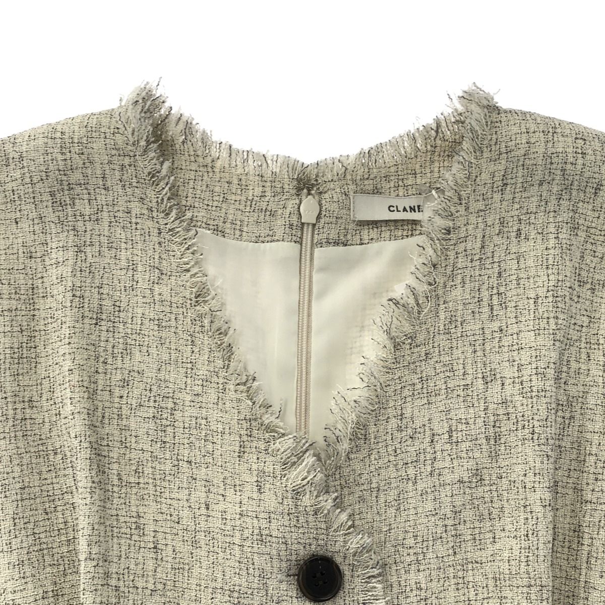 Clane TWEED FRINGE ALLINONE クラネ オールインワン