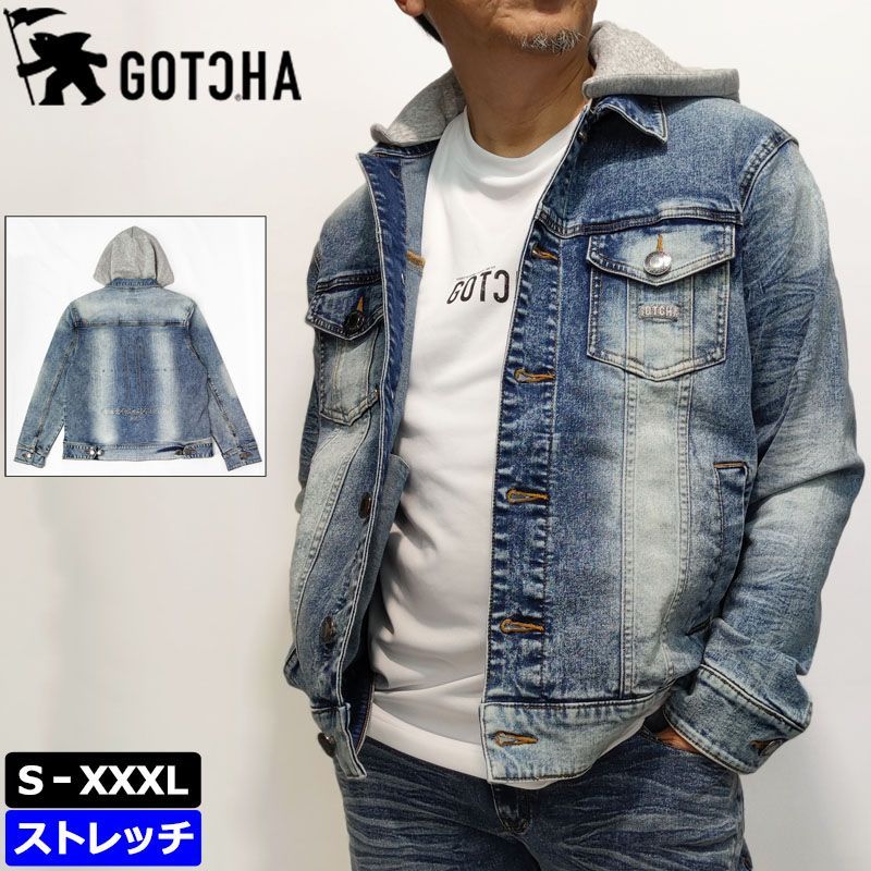 【専用】gotcha メンズジージャン取り外せるフード付き Amazon | [ガッチャ] ストレッチ ブラスト ウォッシュ フード