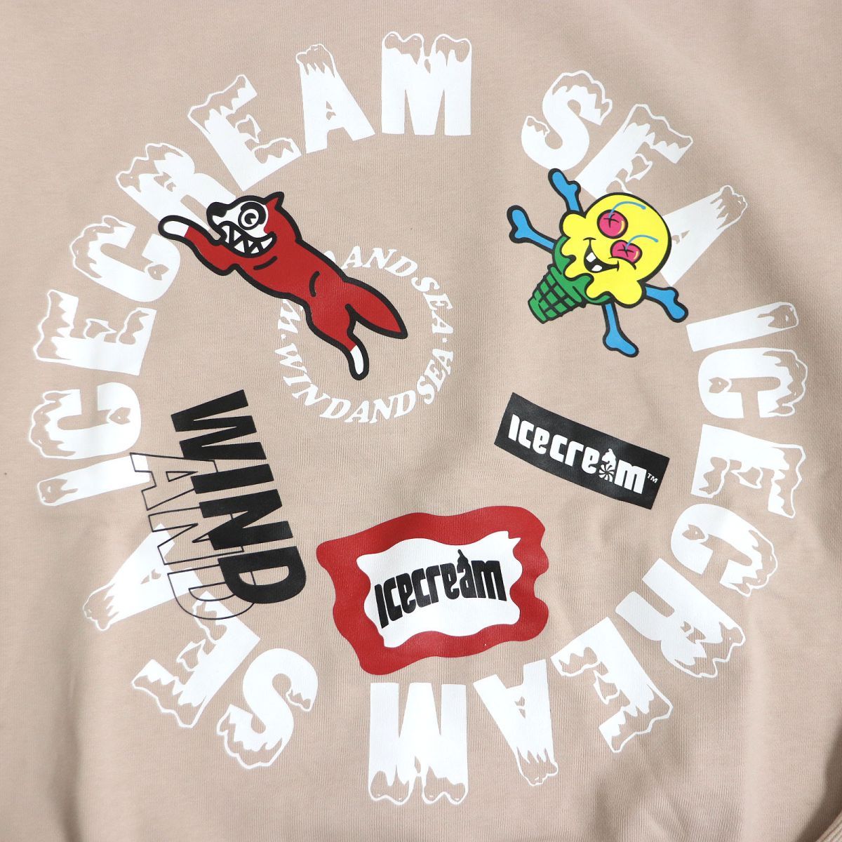 未使用品□ウィンダンシー×アイスクリーム ロゴプリント コットン100  