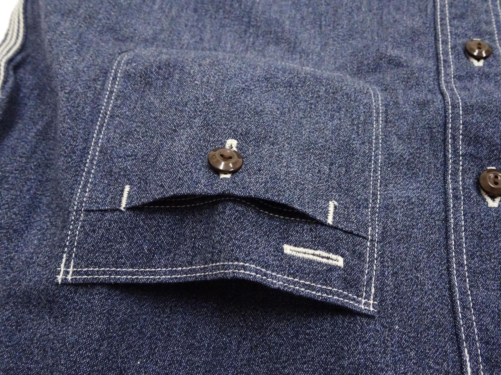 サムライジーンズ　セルビッチシャンブレーワークシャツ　サイズM サムライジーンズ Samurai Jeans 撚り杢セルビッチ シャンブレー