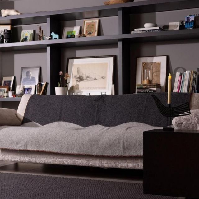 KLIPPAN クリッパン ウールシングルブランケット St. Petri FACADE サンクト ペトリ フロア ファサード グレー ブランケット ひざ掛け 北欧 Kristina Stark クリスティーナ スタルク シンプル インテ