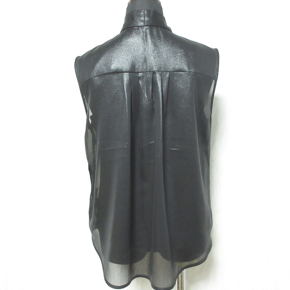 未使用 24AW GRACE CONTINENTAL グレースコンチネンタル チンツボウタイノースリーブブラウス 0124341013 36 ブラック レディース 古着 中古 チンツボウタイノースリーブブラウス / GRACE CONTINENTAL