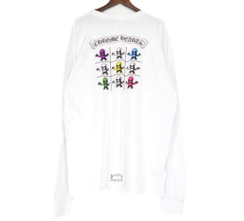 CHROME HEARTS クロムハーツ　FOTI 長袖カットソー ホワイト クロムハーツ CHROME HEARTS FOTI プリント ロングスリーブ T