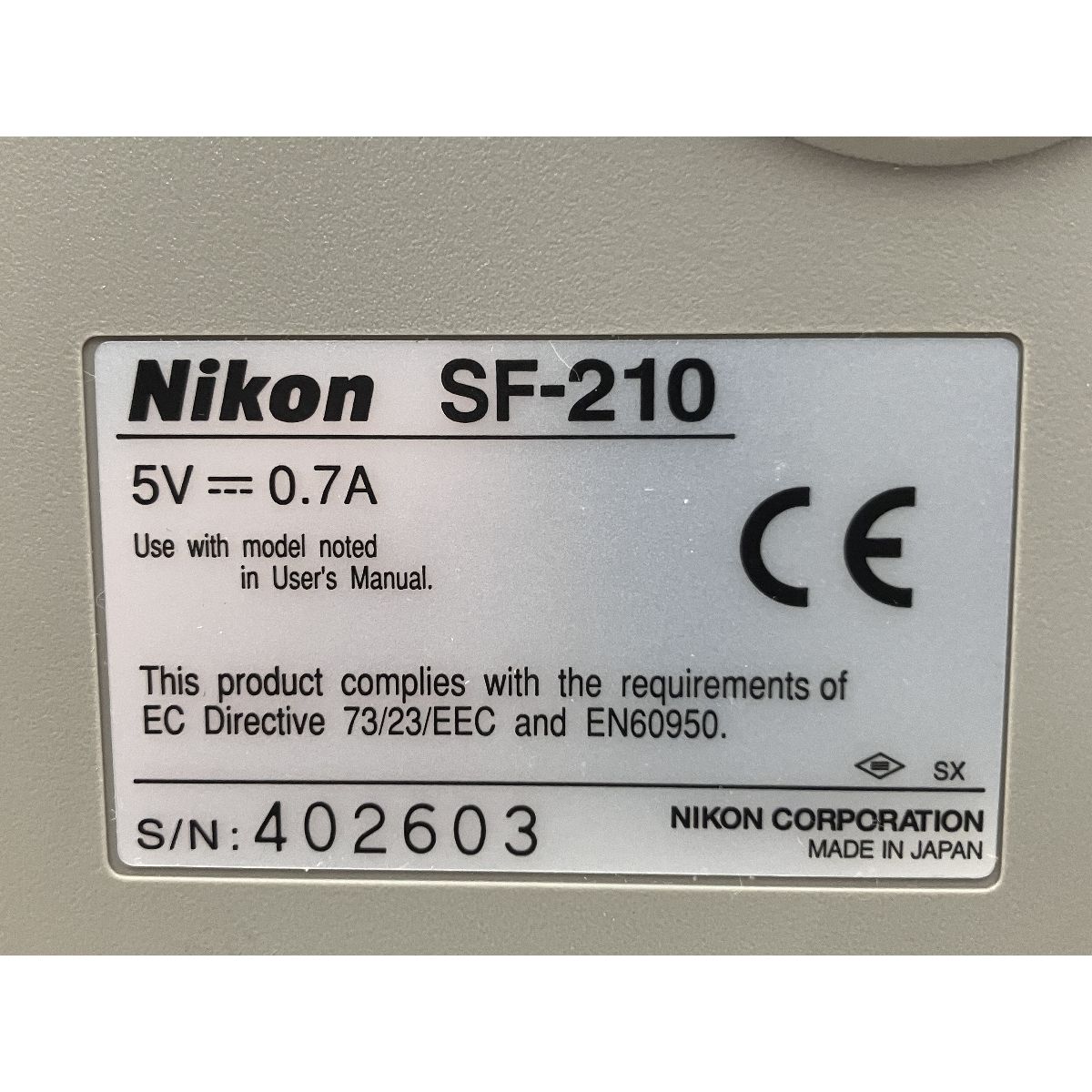 Nikon SF-210 COOL SCAN用 スライドフィーダー SLIDE FEEDER ニコン 