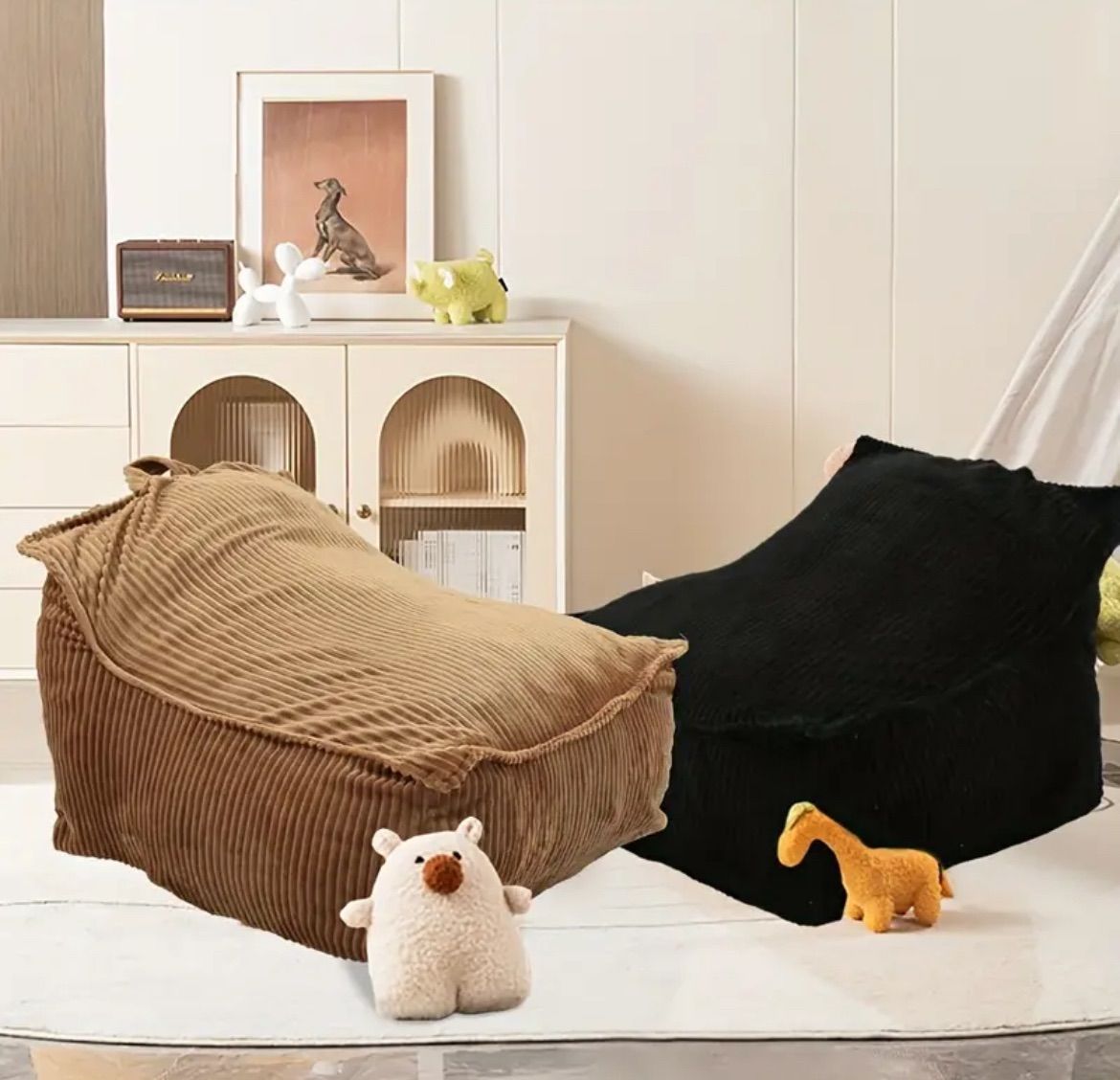 【美品】LoungePug アルバートソファビーズクッション 2人掛け LoungePug 2人掛けアルバートソファビーズクッション|ビーズクッション