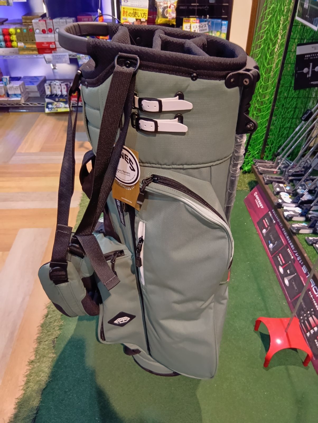 ♥品 JONES ジョーンズ キャディバッグ Trouper 3.0 スタンドバッグ Sage Leaf Black 5分割トップ トゥルーパー 3.0 ゴルフ モデル USA直輸入品 大崎店