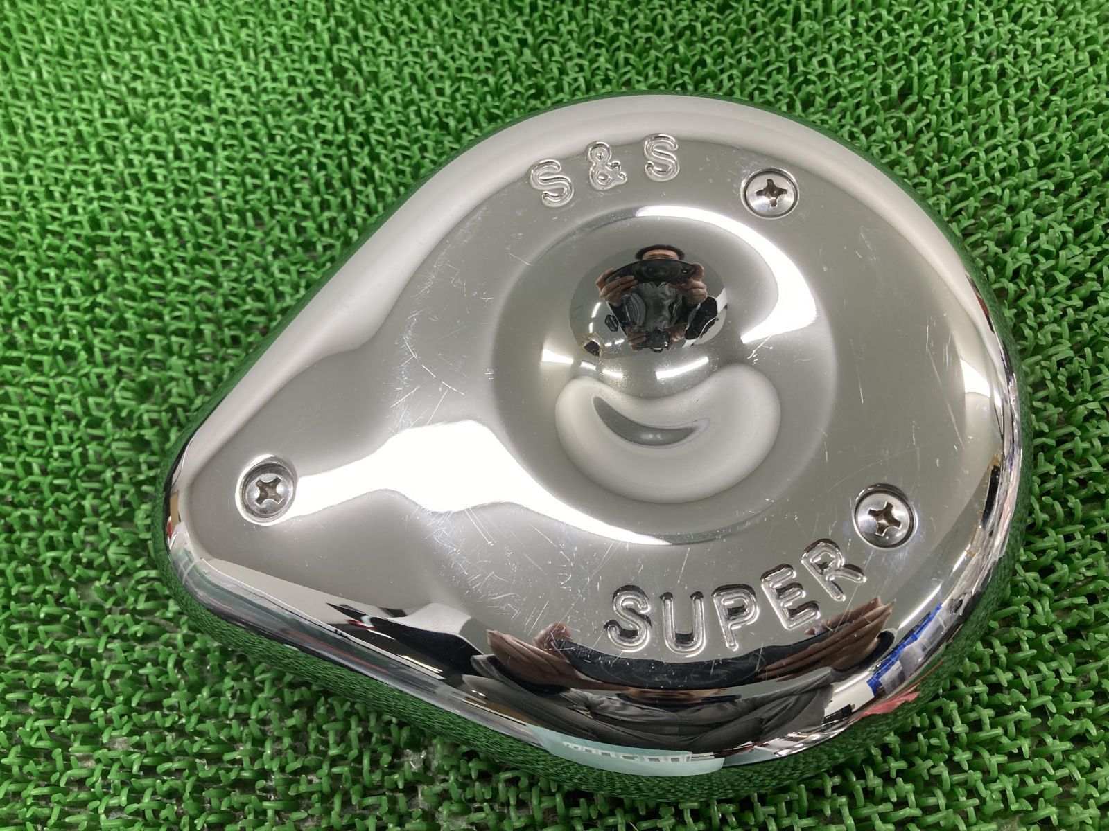 Su0026S製FLSTC1340 エアクリーナーボックス 1HD1BJL41MY010*** 社外 中古 1991年式外し ハーレー ソフテイル エボ EVO 割れ欠け無し