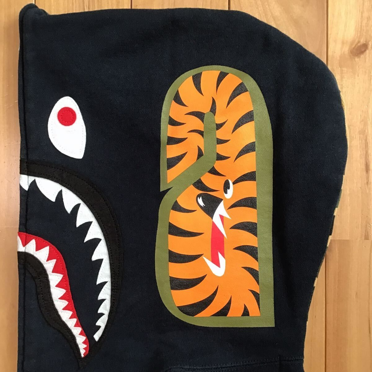 BAPE LOGO シャーク パーカー Mサイズ ネイビー shark full zip hoodie  