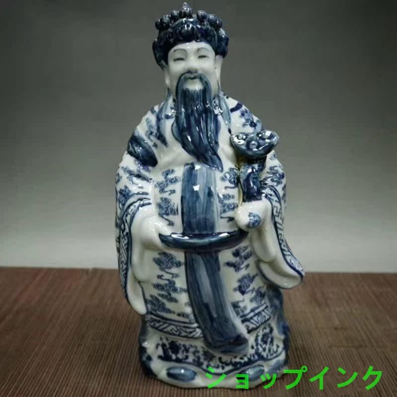 青花 福禄寿 三つ星 磁器 神像 置物 工芸品 美術品 青花 福禄寿 三つ星 磁器 神像 置物 工芸品 美術品 - メルカリ