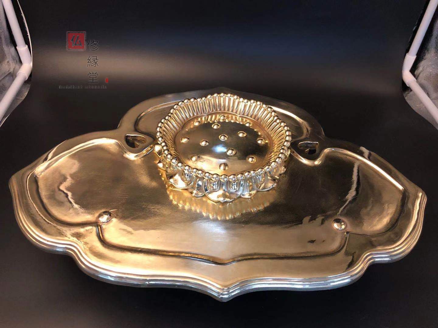 修縁堂】密教法器 四大明王 金剛盤 真鍮製 39CM