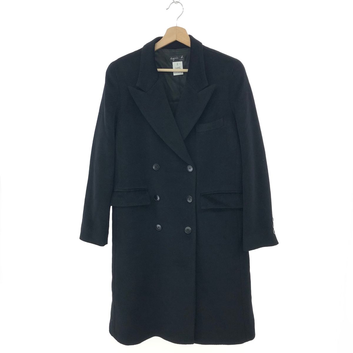 アニエスベー アンゴラ混ロングコート