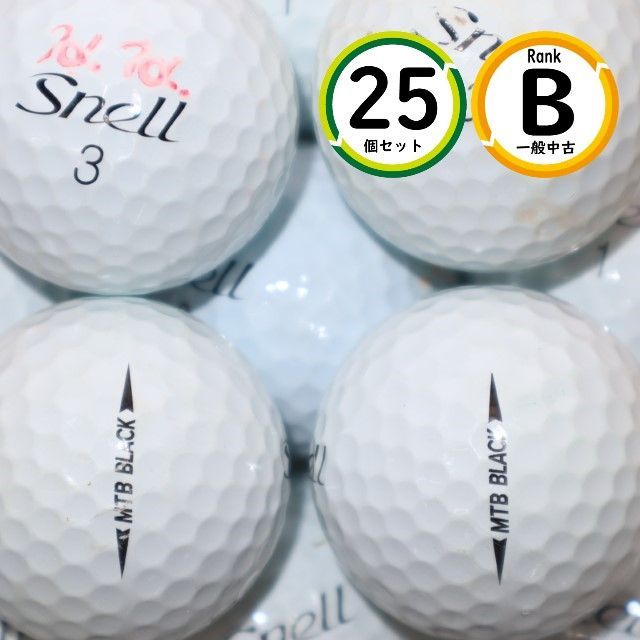 25個 SNELL GOLF MTB BLACK Bランク スネル 中古 ロストボール 送料無料 snt
