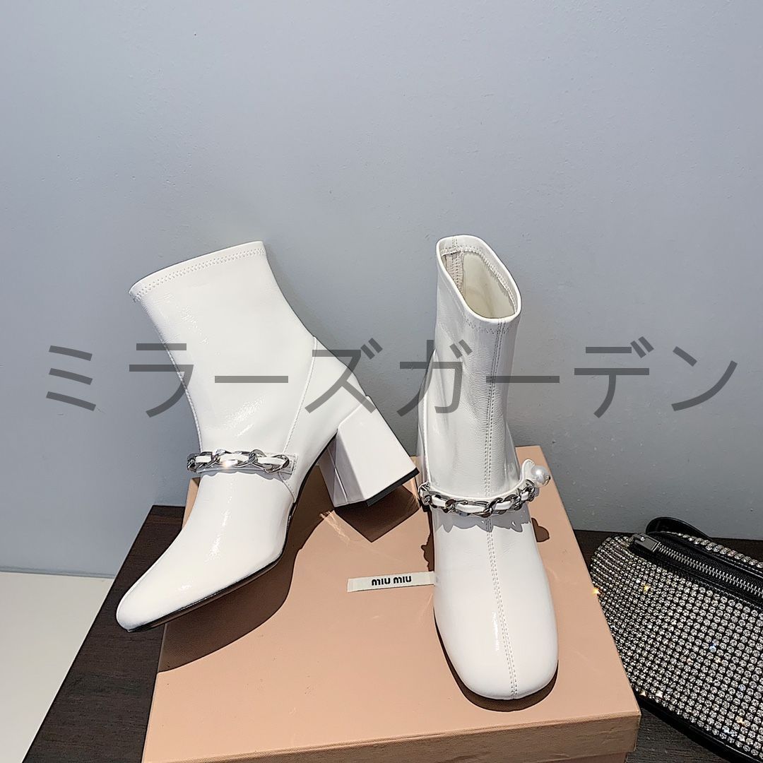 新品 miumiu ミュウミュウ レディース ブーツ ロングブーツ 箱付 2色 