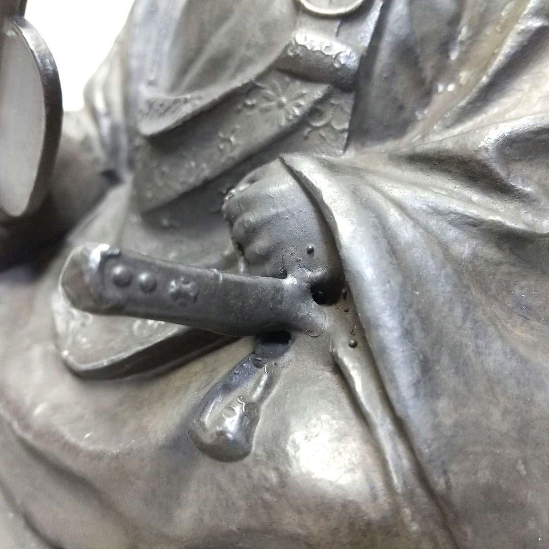 上杉謙信 銅像 銅製 高さ13.5cm 幅15cm 奥行10.2cm 東京 帝国 大学