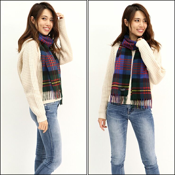 ジョシュアエリス Joshua Ellis カシミアマフラー CASHMERE MUFFLER CP カシミヤ カシミア 100% ストール レディース 女性 大判 ブランド おしゃれ 可愛い かわいい 大人 カシミヤマフラー マフラー レディース チェック