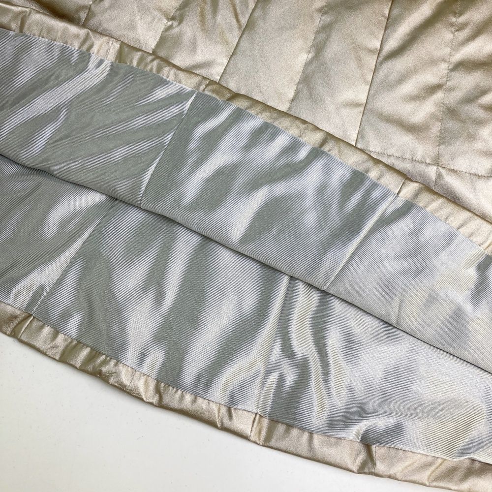 サイズ：36 ARCHIVIO アルチビオ 裏地付 ダウンスカート ゴールド系