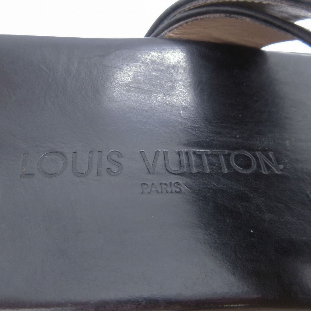 正規品！LOUIS VUITTON ブラック トングサンダル　最安値 LOUIS VUITTON ルイ ヴィトン ビキニライン カデナモチーフ