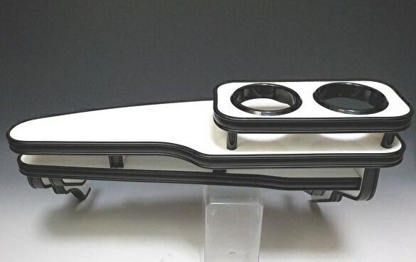 売り切り 50系プリウス フロントテーブル ホワイト オールブラック カップ2