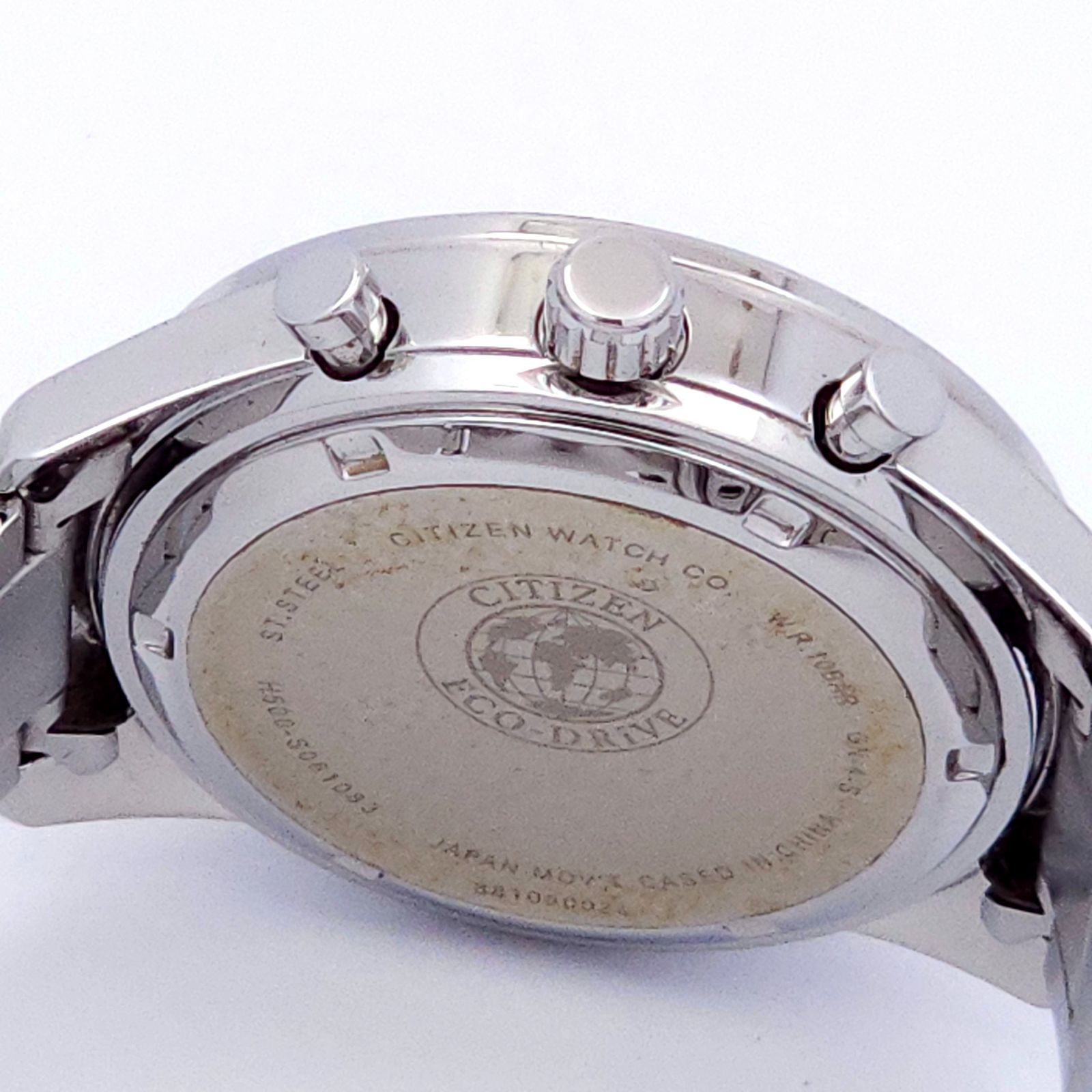 ☆良品 CITIZEN シチズン H500-S061083 クロノグラフ ソーラーQZ 動作