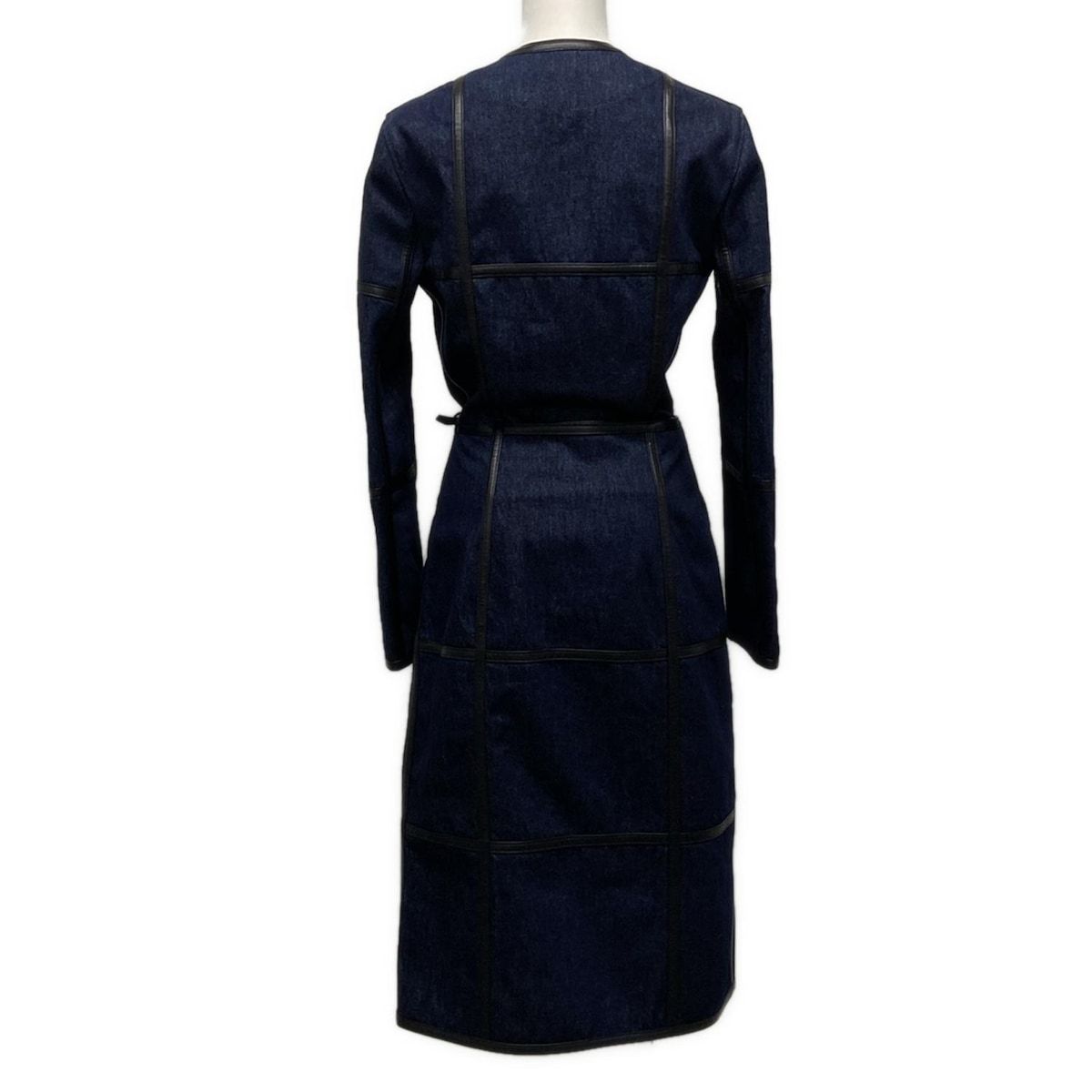 HERMES エルメス ワンピース サイズ36 S レディース - 17-7356 ネイビー×黒 コットン コットン