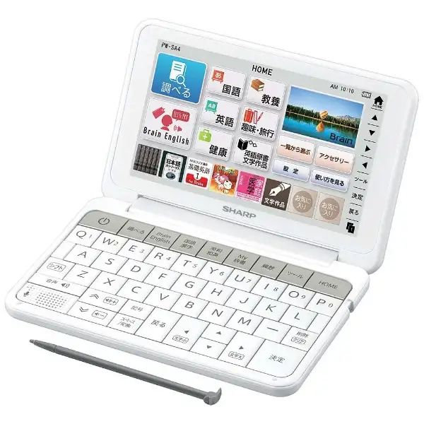 SHARP｜シャープ 電子辞書 ブレーン Brain 生活教養モデル 100コンテンツ収録 PW-SA4-W ホワイト