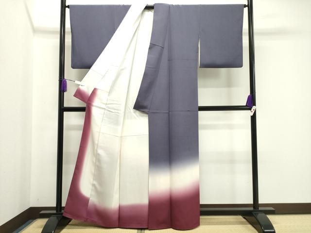 平和屋着物●世界的人形師 辻村寿三郎 ジュサブロー 色留袖 霞文 暈し染め 正絹 CAAY8147gh