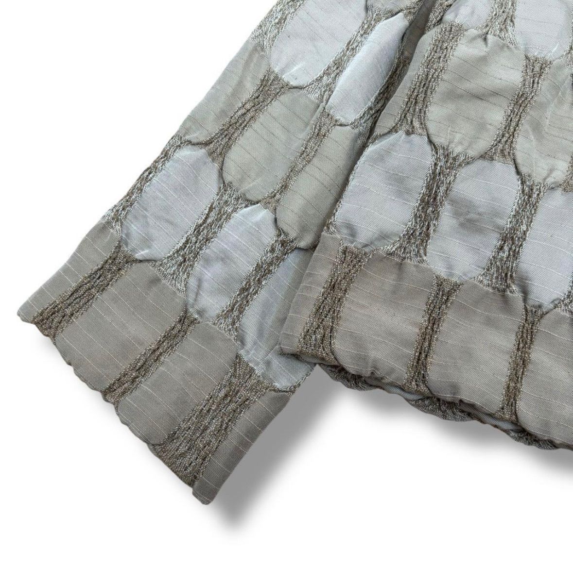 AKIHIKO IZUKURA シルク素材 ふくれ織り 3段ストライプジャケット akihiko izukura】シルク素材 ふくれ織りデザインジャケット