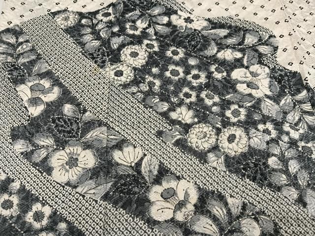 平和屋着物□訪問着 絞り 刺繍 草花文 金彩 正絹 逸品 DAAR4984ya