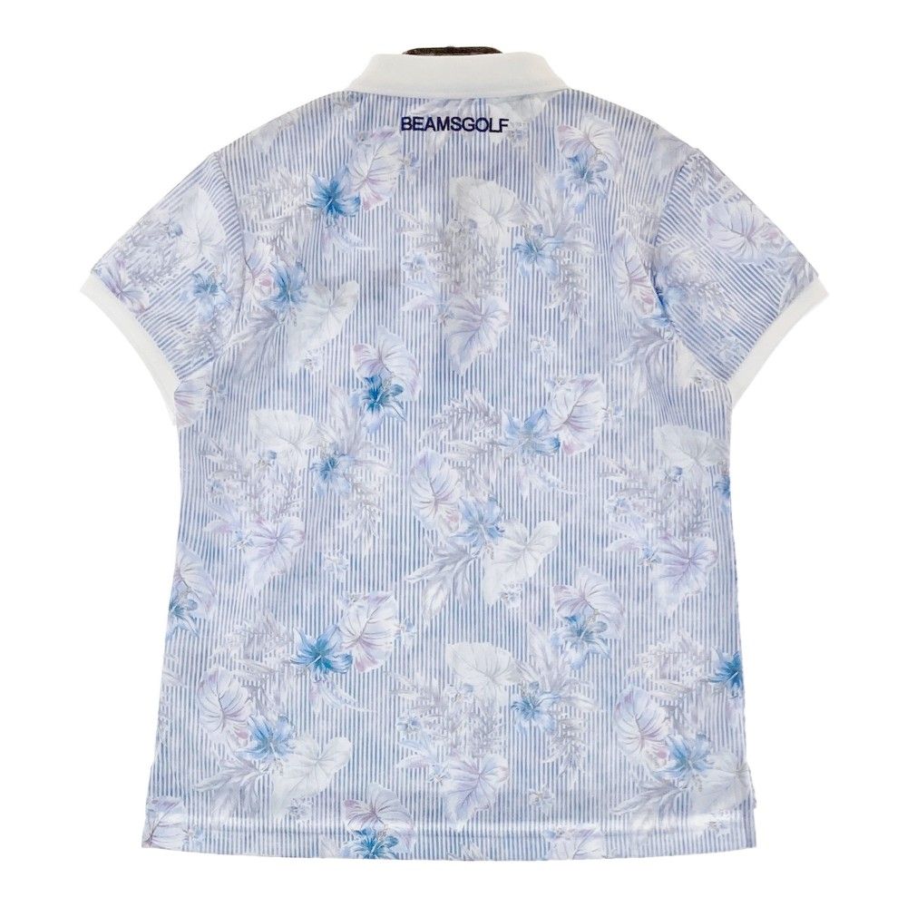 サイズ M BEAMS GOLF ビームスゴルフ 半袖ポロシャツ 花柄 ブルー系 240101313338 ゴルフウェア レディース ストスト