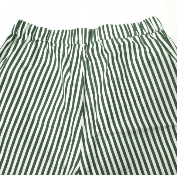 INSCRIRE アンスクリア 22SS ロンドンストライプセットアップ シャツ＆ショートパンツ I22SS-SH62A 36 Green g22685 MAAHADDERANG_COM