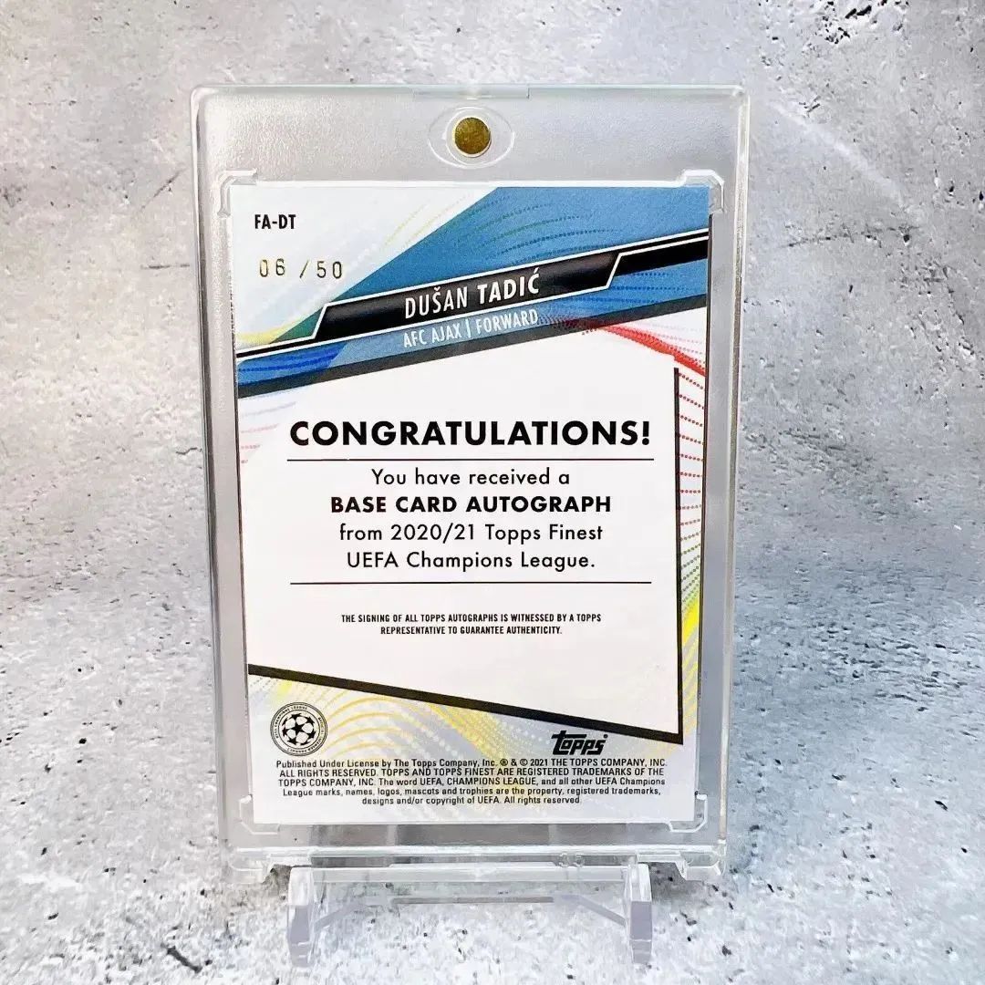 ☆50シリ☆ドゥシャン・タディッチ☆直筆サインカード☆アヤックス Topps Finest ラウール 直筆サインカード 2枚セット 50シリ