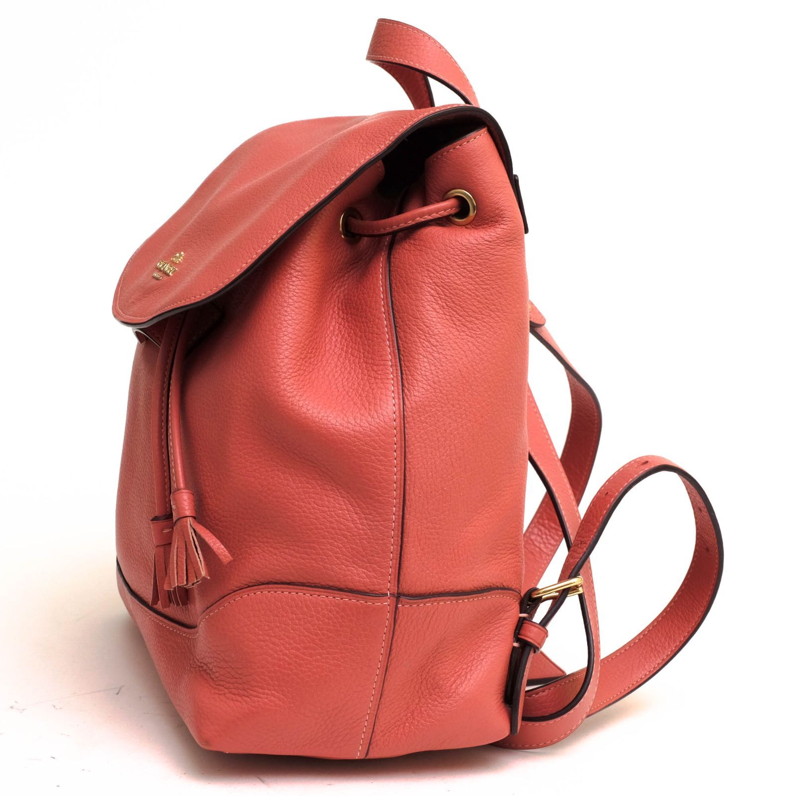 コーチ／COACH リュック バッグ バックパック レディース 女性 女性用レザー 革 本革 ピンク F72645 Elle Backpack エル  バックパック フラップ式 巾着型 シボ革 シュリンクレザー