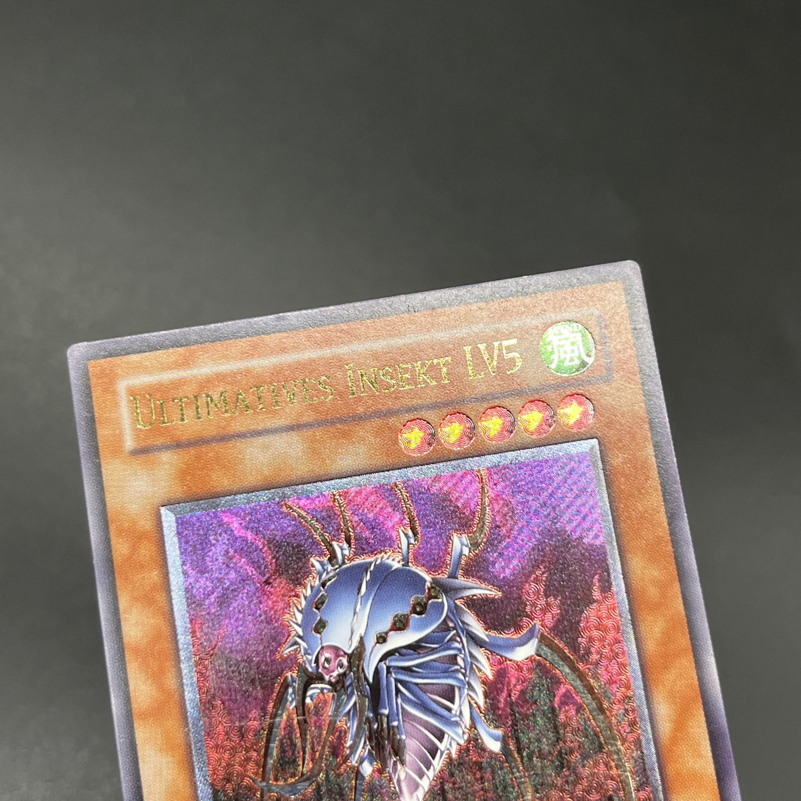 遊戯王 アルティメット・インセクト LV5/レリーフ/ドイツ/EU版 B