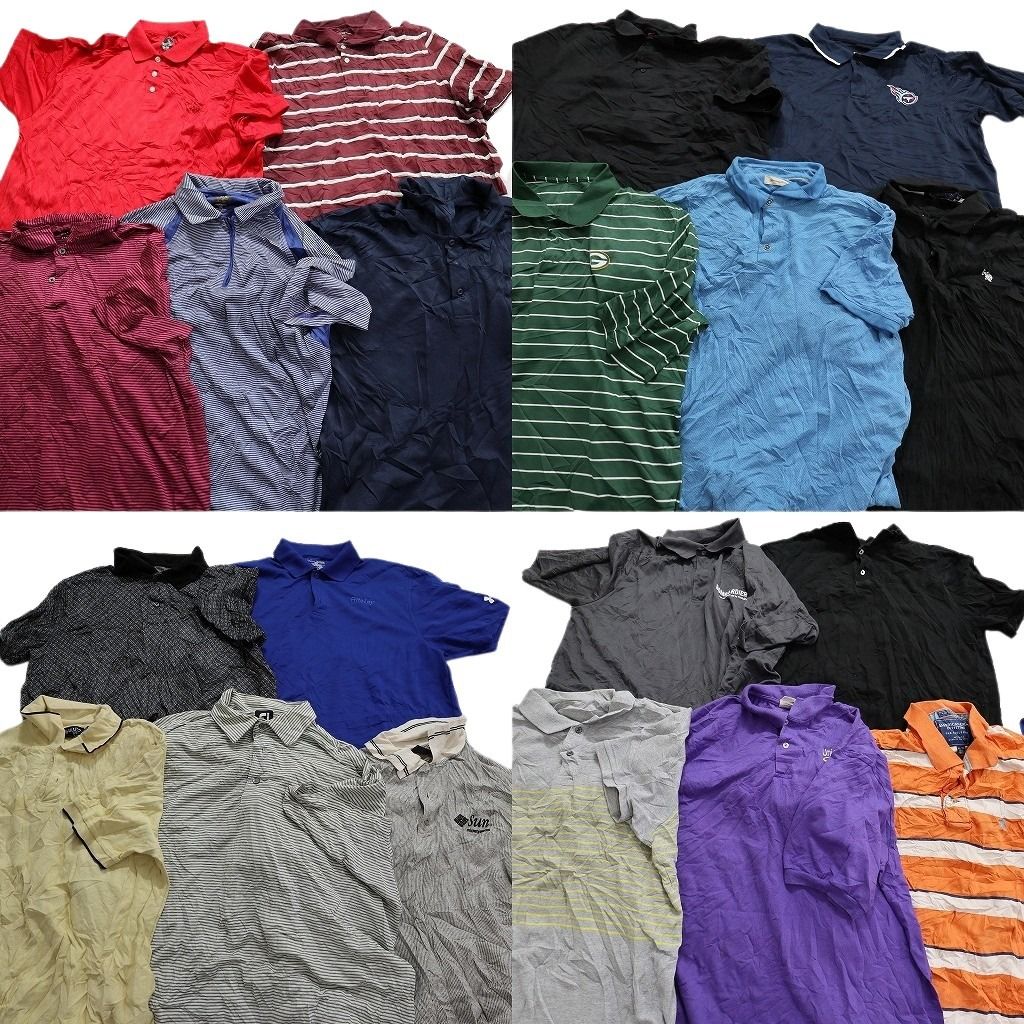 古着卸 まとめ売り ポロシャツ 20枚セット (メンズ XL ) チャップス プロチーム NFL パッカーズ 中古 古着 MY7253