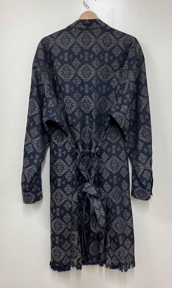 YOHJI YAMAMOTO POUR HOMME GEOMETRIC PATTERNED SHIRT WITH GOWN HJ-B66-015 ヨウジヤマモトプールオム ガウンコート ジャケット メンズ 3