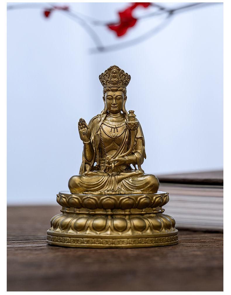 仏教美術 仏像 天冠弥勒菩薩仏像 小仏像 銅製 銅器 寶冠思惟彌勒