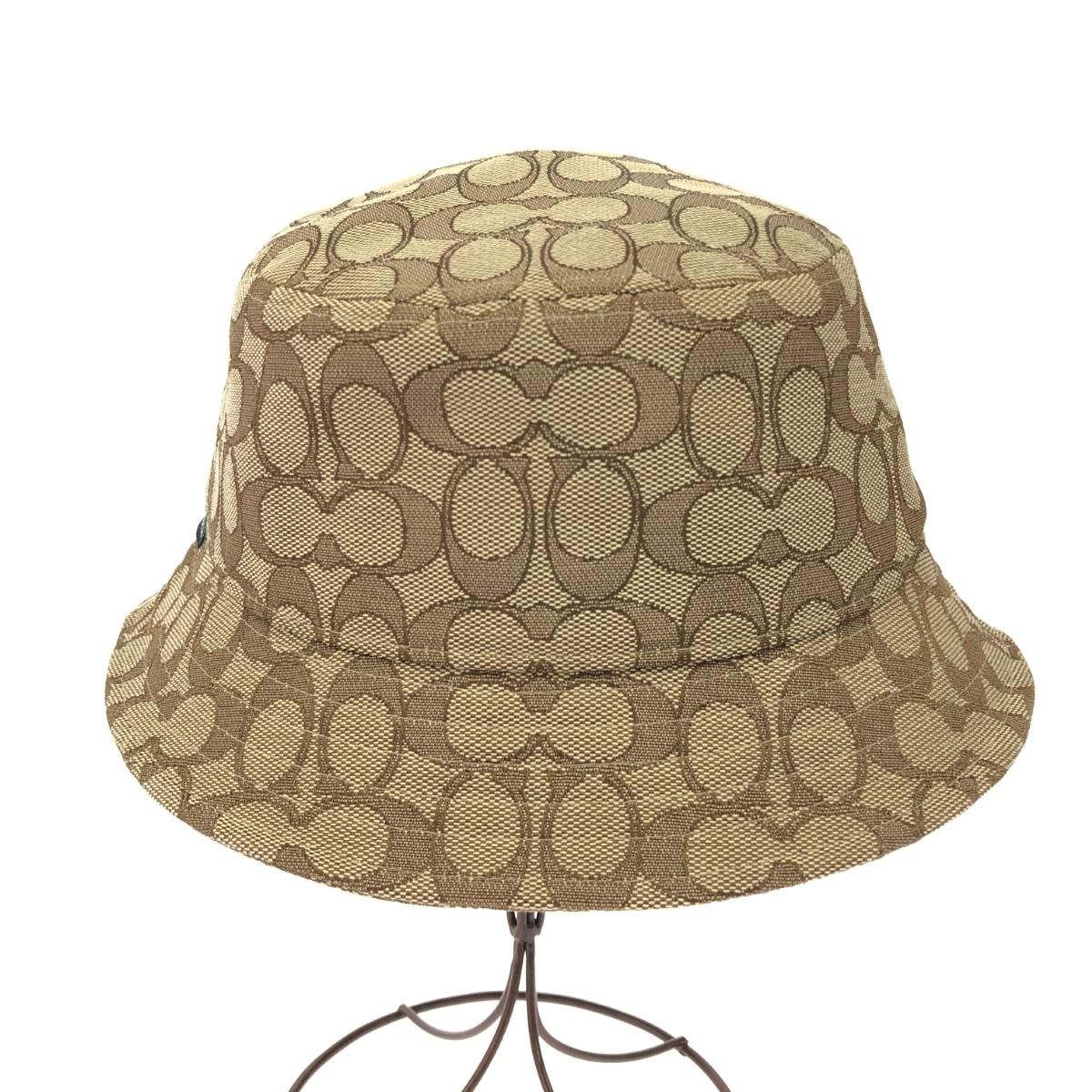 COACH コーチ バケットハット 表記サイズ:XS/S シグネチャー ベージュ