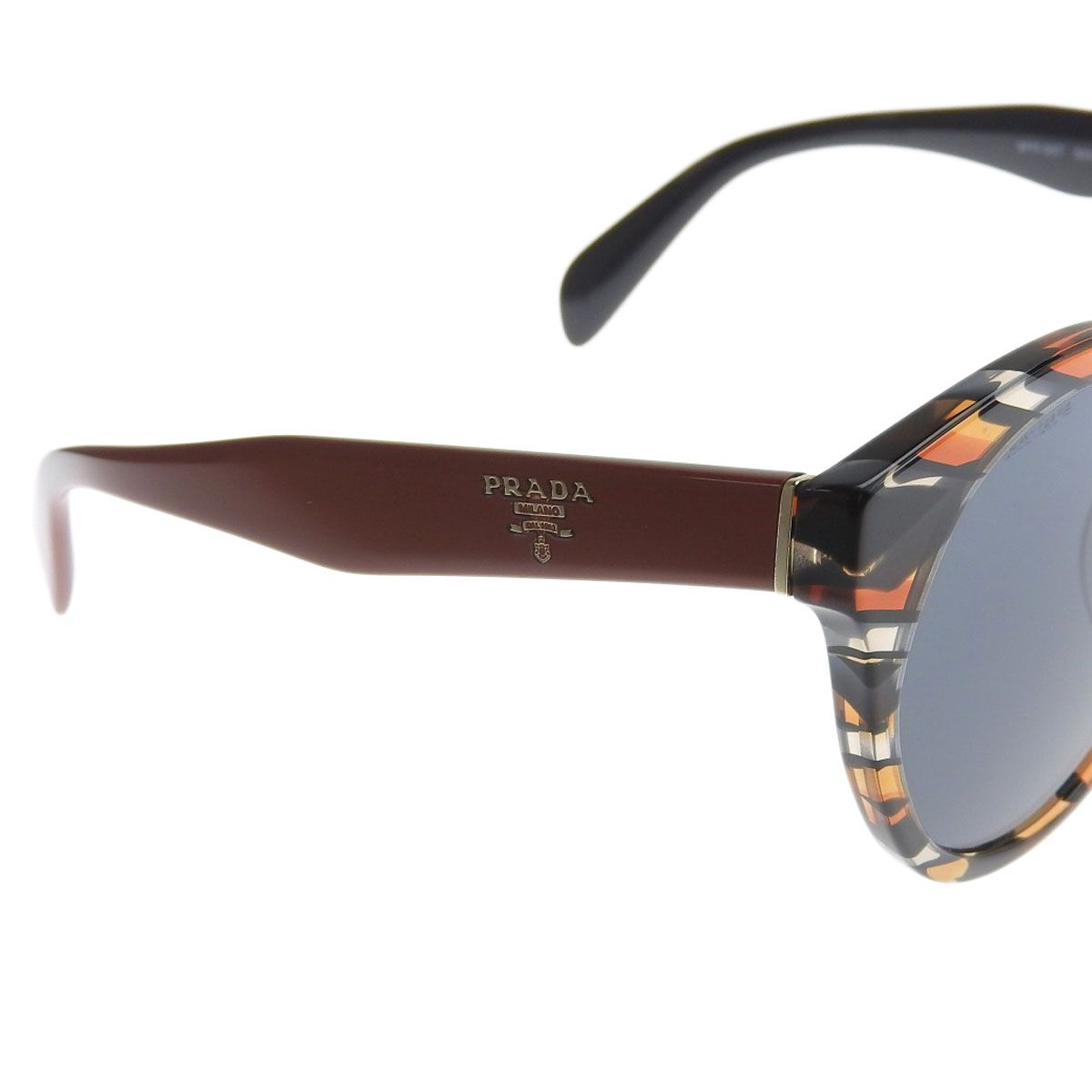 本物保証】 美品 プラダ PRADA べっ甲柄 サングラス 茶 53□23